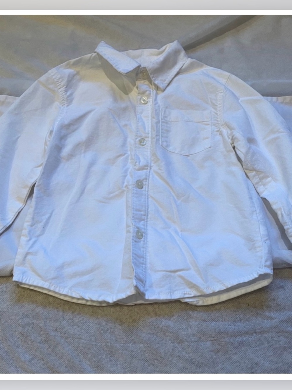 Cherokee Long Sleeve White Button Down Shirt Dress Shirt, 4T